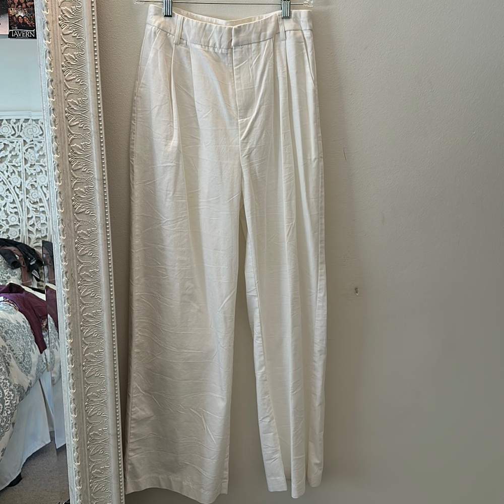 Princess Polly White Linen Pants